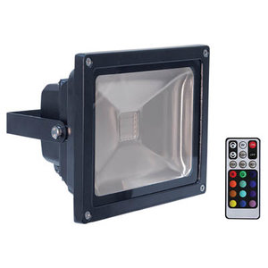 Ledstraler zwart L331A 30W RGB floodlight met afst.bediening