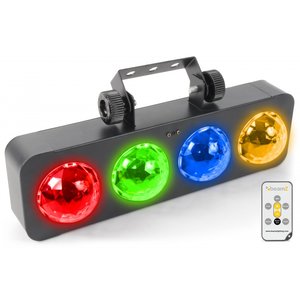 LED DJ bank 4x 3W RGBA Led's inclusief afstandsbediening