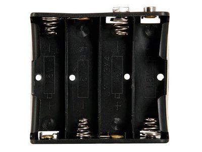  BATTERIJHOUDER VOOR 4 x AA-CEL (VOOR BATTERIJCLIPS) 